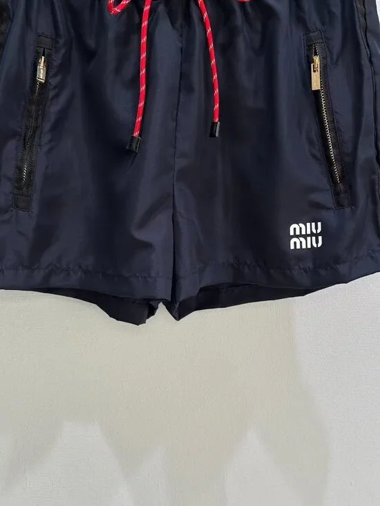 Miu Miu Navy Hooded Jacket & Shorts Tracksuit Set - Picture 7 of 7